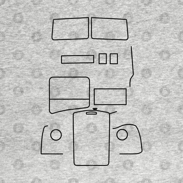 Leyland Titan double decker bus outline (black) by soitwouldseem